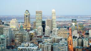 Skyscrapers and office buildings, Central Business District, Montreal, Quebec Province, Canada