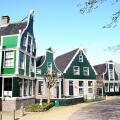 Traditional Dutch wooden houses at the village of Zaanse Schans, Zaandam / Zaandijk, Netherlands