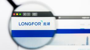 Los Angeles, California, USA - 25 March 2019: Illustrative Editorial of Longfor Properties website homepage. Longfor Properties logo visible on