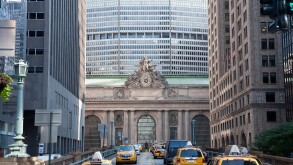 Taxis in front of Grand Central Station, New York City. Image shot 2011. Exact date unknown.
