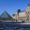 The Louvre Museum in Winter, Paris, France, Europe