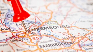Luxembourg on a map