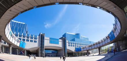 Brussels Esplanade Solidarnosc 1980, EU Parliament buildings, European Parliament building, Altiero Spinelli building, Brussels Belgium Eu Europe