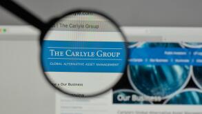 Milan, Italy - August 10, 2017: Carlyle Group logo on the website homepage.
