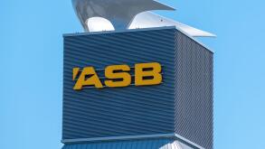 AUCKLAND, NEW ZEALAND - Nov 08, 2019: Auckland / New Zealand - November 7 2019: View of ASB Bank Headquarters at North Wharf