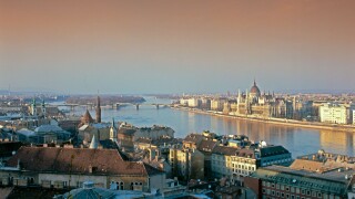 hungary Budapest panoramic overview. Image shot 2014. Exact date unknown.