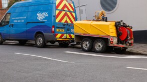 High pressure water jetting unit used by the Wessex water company to keep the services flowing, October 2013