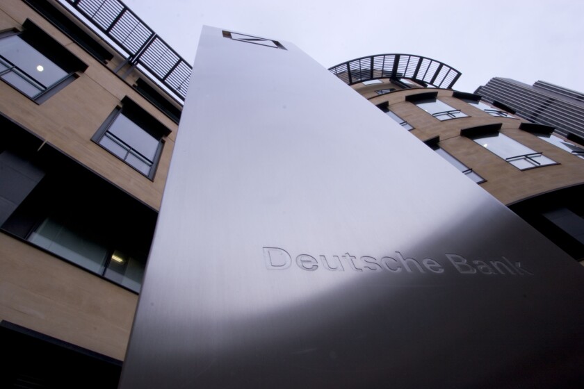 Deutsche Bank London wall offices general view