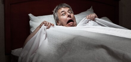 Man startled awake by intruder