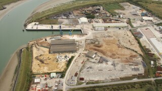 Aerial view of Ridham docks, Kent