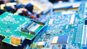 Recycled printed circuit boards.