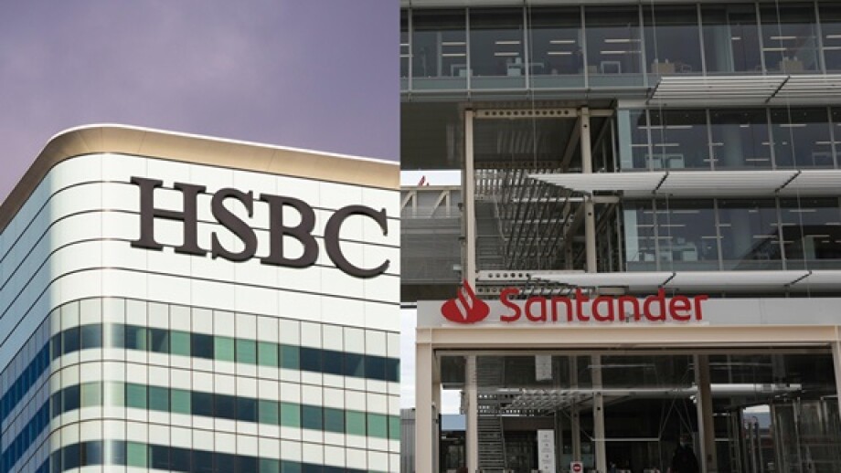 HSBC and Santander HQs from Alamy 1May25 575x375