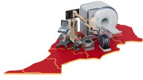 Medical diagnostic and research in Morocco, 3D rendering isolated on white background