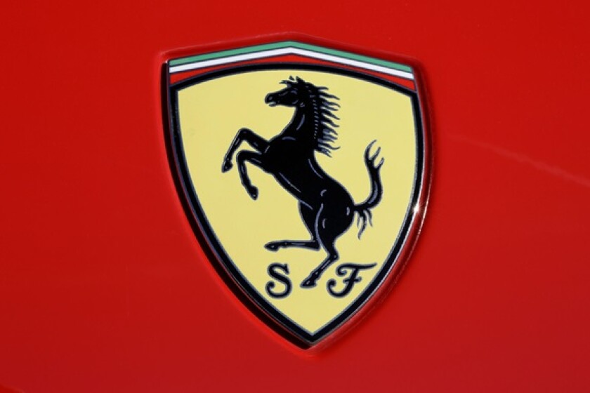 Indianapolis - January 28, 2025: Ferrari California Base display at a dealership. Ferrari offered the California Base with a 4.3L DOHC V8 engine. MY:2
