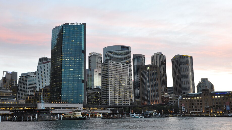 Sydney CBD Central Business District Dusk