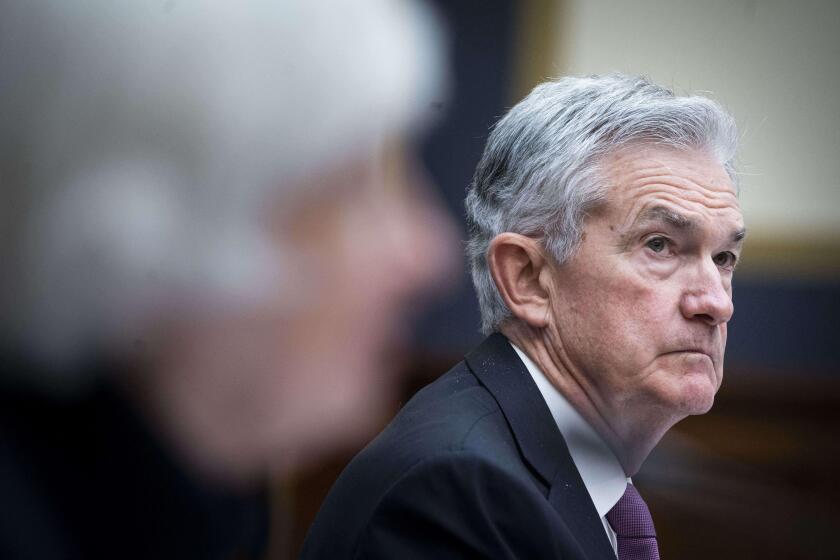 Jerome Powell, chairman of the U.S. Federal Reserve, listens during a House Financial Services Committee hearing in Washington, DC, USA on Thursday, Sept. 30, 2021. The Treasury secretary this week warned in a letter to congressional leaders that her depa