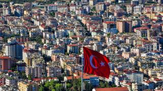 Turkish flag over Alanya