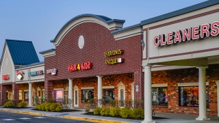 Typical American strip mall.