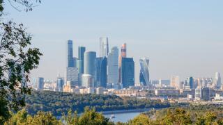 Moscow skyline with the skyscrapers of Moscow International Business Center (MIBC), Russia.