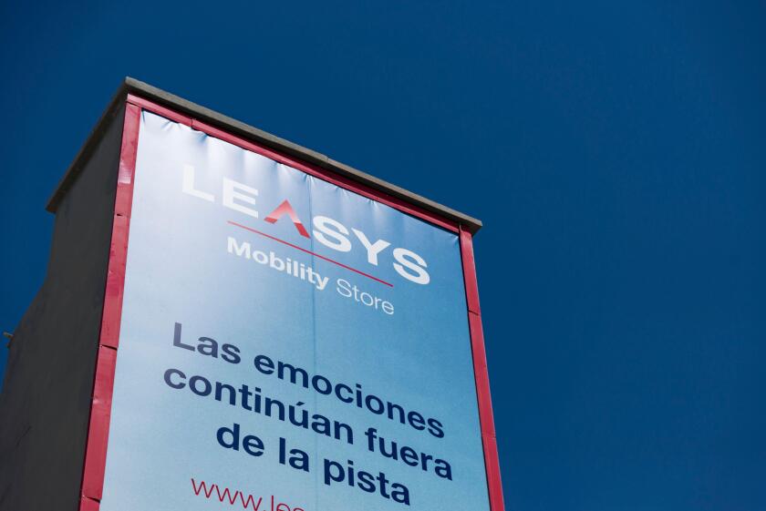 Valencia, Spain. 16th May, 2021. Leasys logo seen at Circuit Ricardo Tormo. Credit: Xisco Navarro/SOPA Images/ZUMA Wire/Alamy Live News