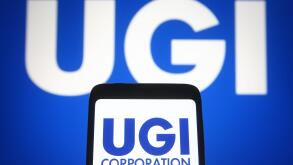 Ukraine. 9th May, 2021. In this photo illustration, the UGI Corporation logo of the US natural gas distribution company seen on a smartphone and on a pc screen. Credit: Pavlo Gonchar/SOPA Images/ZUMA Wire/Alamy Live News