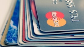 Stack of credit cards. Image shot 2009. Exact date unknown.