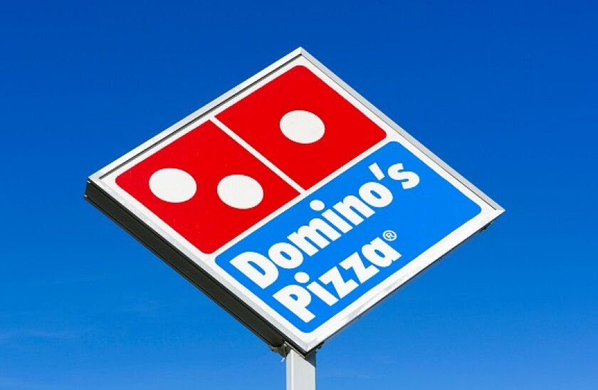 Domino's Pizza sign, Central Florida, USA