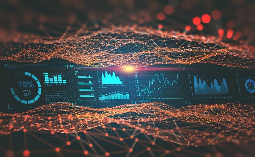 HUD interface and global network. 3D illustration