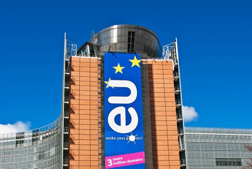 The European Commission, located in the Berlaymont building of Brussels, Belgium, promotes the .EU domain