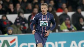 Paris Saint-Germain's English midfielder David Beckham during the French Cup football match Paris Saint-Germain (PSG) vs Olympique de Marseille (OM) at the Parc-des-Princes stadium  Featuring: David Beckham Where: Paris, France When: 27 Feb 2013