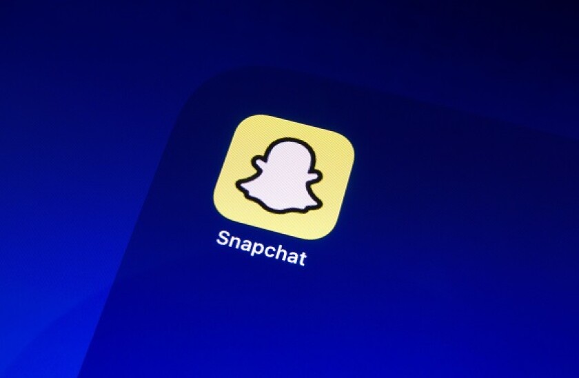 Ostersund, Sweden - Feb 9, 2021: Snapchat app icon. Snapchat is an American multimedia messaging app developed by Snap Inc.