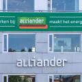 Arnhem, The Netherlands - October 1, 2025: Office of Alliander Energy with the Dutch text for "Working at alliander makes the energy network better"