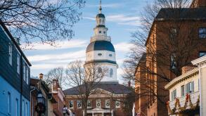 The Maryland State House, in Annapolis, Maryland.