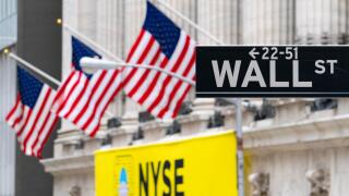 Wall Street sign near New York Stock Exchange