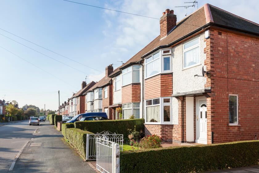 Typical 1950s houses on a housing estate, Ruddington, Nottinghamshire, England, UK