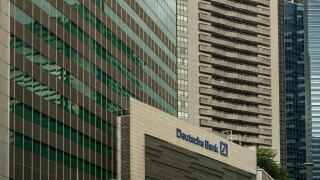 Singapore. January 2020. An external view of the Deutsche Bank building