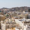 Typical arabic architecture in Mecca city. Outskirts of Mecca city. Poverty and social issue in Saudi Arabia.