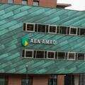 ABN AMRO bank brand logo on a local branch in the city of Amersfoort in the Netherlands.