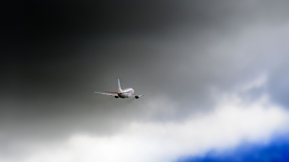 flying into a stormy sky england uk