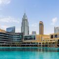 EMAAR Properties Dubai Mall overlooked by EMAAR high rise buildings, Downtown Dubai, Dubai, UAE