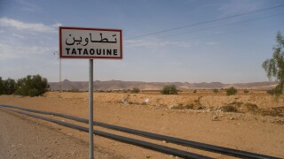 Tatouine in the Sahara Desert in Tunisia made famous made the film Star Wars
