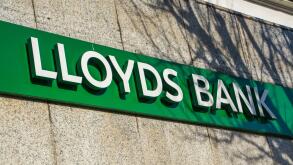 Lloyds- British high street bank branch, exterior logo / signage- London