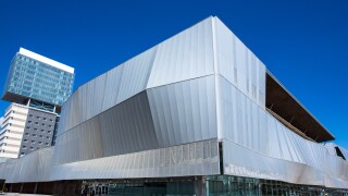 Spain, Barcelona, the CCIB (Convention Center) of the architect Josep Lluis Mateo