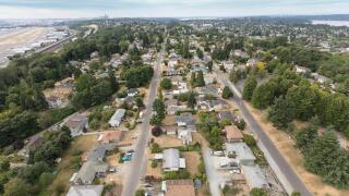 aerial view of Rainier Valley around 38th Ave S and Beacon Ave South, WA, USA