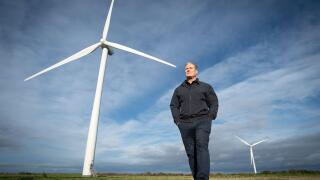 Labour Party leader Sir Keir Starmer visits an on-shore wind farm near Grimsby in Lincolnshire where the Labour leader announced he will expand on the Party?s plan for clean power by 2030, which includes doubling the amount of onshore wind farms and quadr