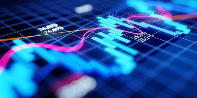Economy Business and Investment Stock Chart