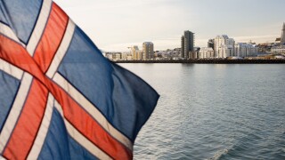 Iceland flag reykjavik