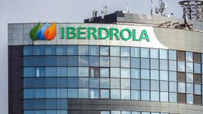 Iberdrola sign, Valencia Spain