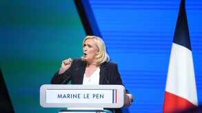 France, REIMS, 2022-02-05. Presidential convention of Marine LE PEN Photograph by Francois Pauletto