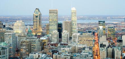Skyscrapers and office buildings, Central Business District, Montreal, Quebec Province, Canada